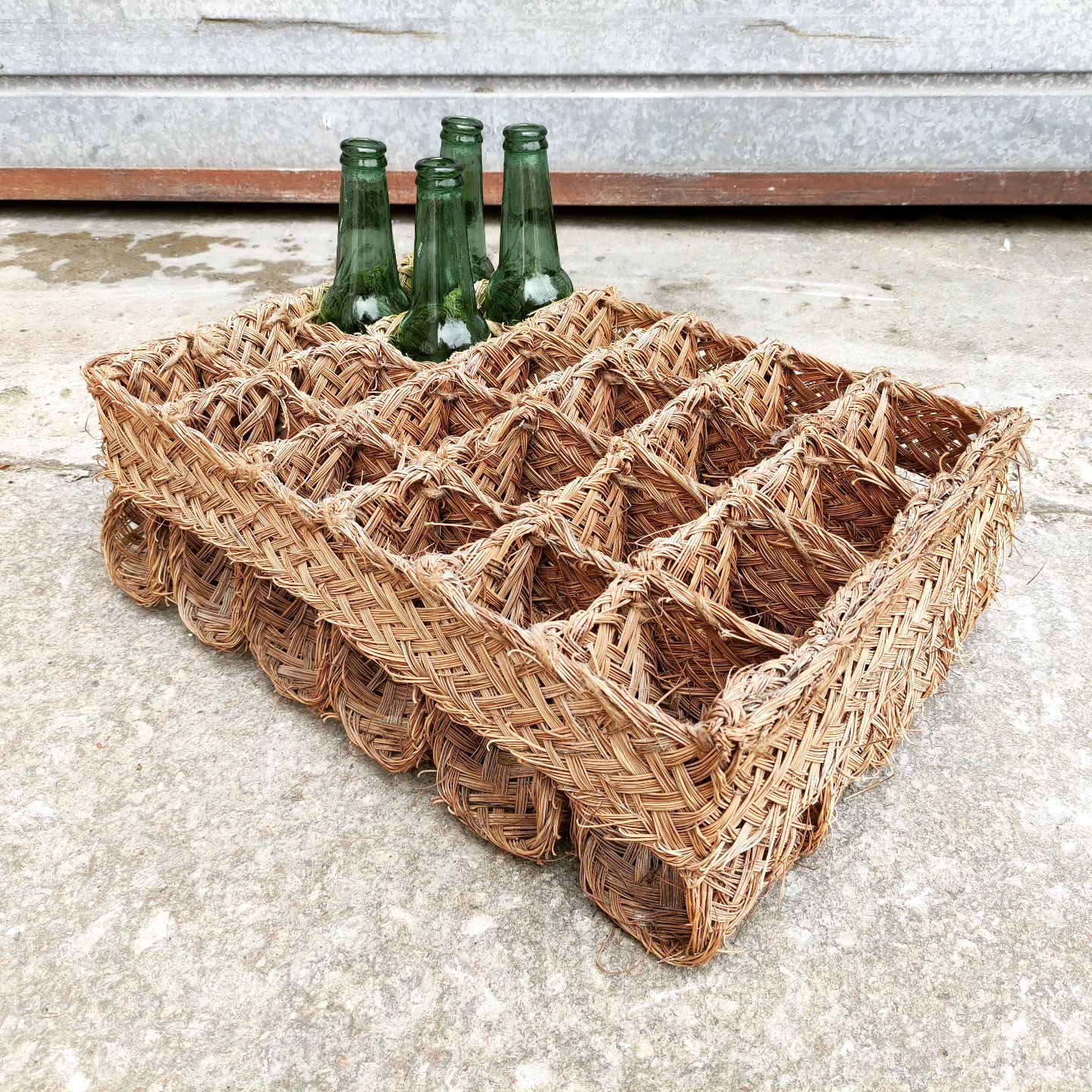 botellero esparto 6x6 13x43x29 1u